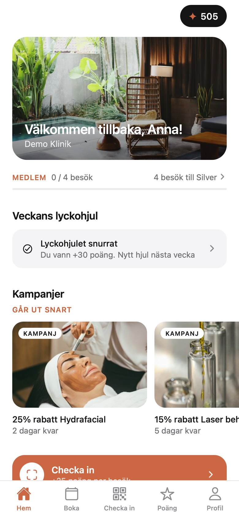 App-hemskärm